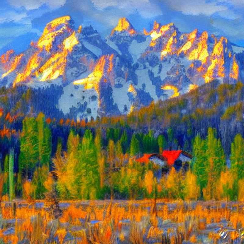 Casal admirando a explosão de cores da primavera em Jackson Hole, EUA, com as montanhas cobertas de neve ao fundo, enquanto aproveitam as férias da primavera.