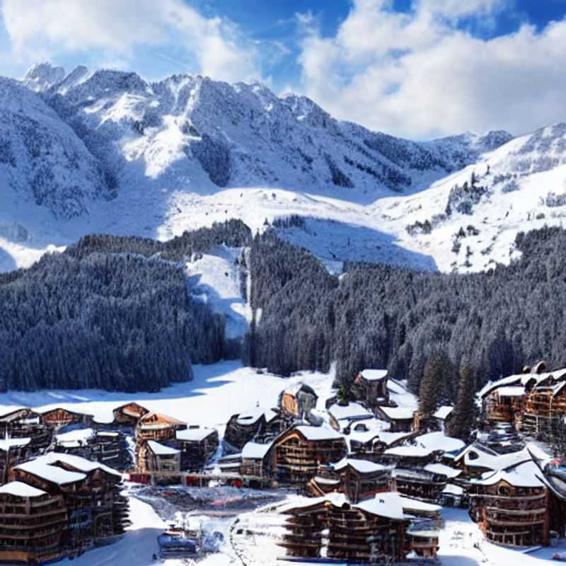 Casais brindando com champanhe sob o sol da primavera em Courchevel, França, aproveitando a neve derretida e a atmosfera vibrante durante as férias da primavera.