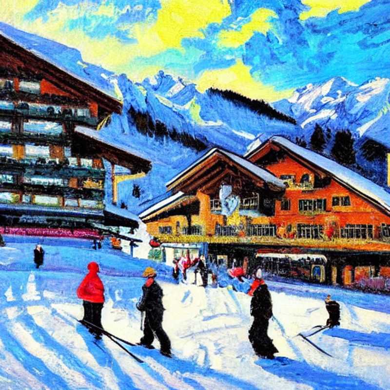 Casais aproveitando a vista deslumbrante de Davos Klosters, na Suíça, com as montanhas cobertas de flores e o sol da primavera brilhando, explorando as opções incríveis para as férias de primavera.