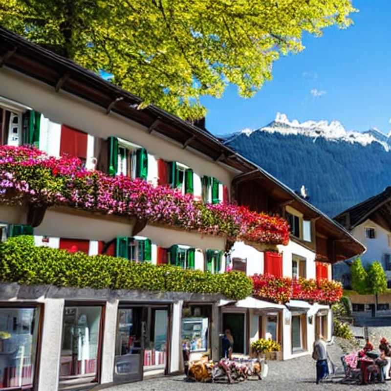 Casais aproveitando a vista deslumbrante das montanhas verdejantes de Villars-sur-Ollon sob o sol da primavera, um refúgio perfeito durante as férias da primavera na Suíça.