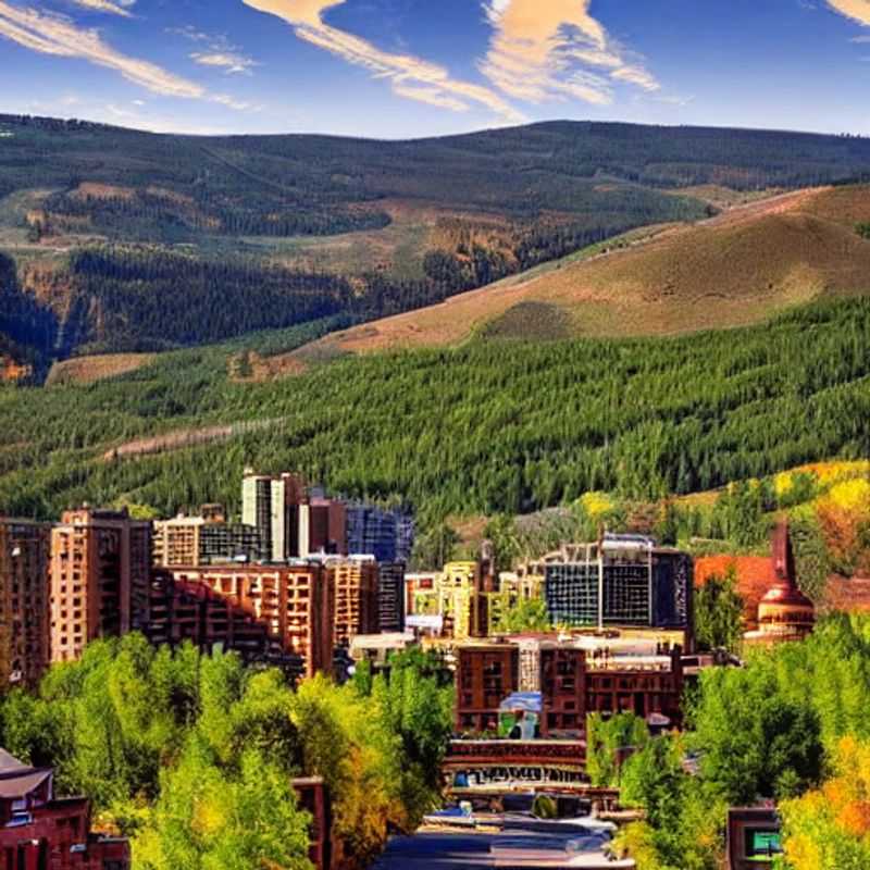 Cenário vibrante de Beaver Creek na primavera: famílias aproveitando o sol e a neve derretendo, esquiando, caminhando e celebrando o spring break nas montanhas.