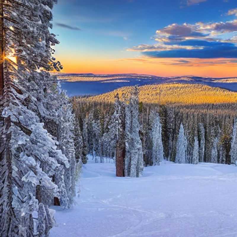 Dois amigos rindo em Northstar Califórnia, EUA, aproveitando o sol da primavera e as encostas cobertas de neve durante as férias da primavera.