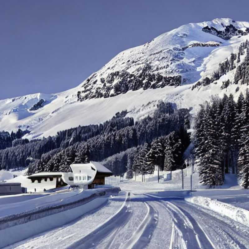 Deux couples profitent de la beauté spectaculaire des montagnes enneigées de Davos Klosters, en Suisse, lors de leurs vacances de printemps.