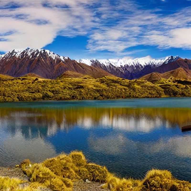Duas pessoas fazendo trilha com mochilas, com o sol da primavera beijando os picos dramáticos de The Remarkables, na Nova Zelândia, prometendo aventuras inesquecíveis durante as férias de primavera.