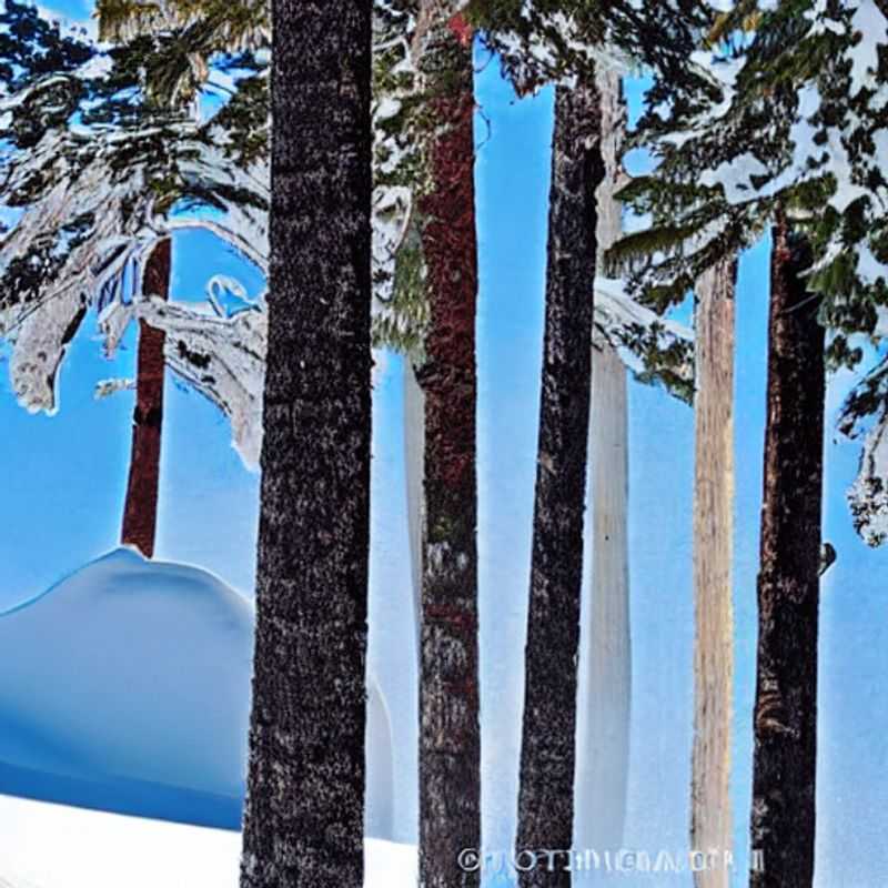 Cenário vibrante de Squaw Valley na primavera, com esquiadores e snowboarders aproveitando a neve fresca e o sol da Califórnia durante o *spring break*.