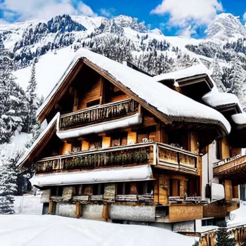 Dois amigos admirando a deslumbrante paisagem de Verbier, Suíça, durante as férias de primavera, cercados por montanhas nevadas e um céu azul deslumbrante.