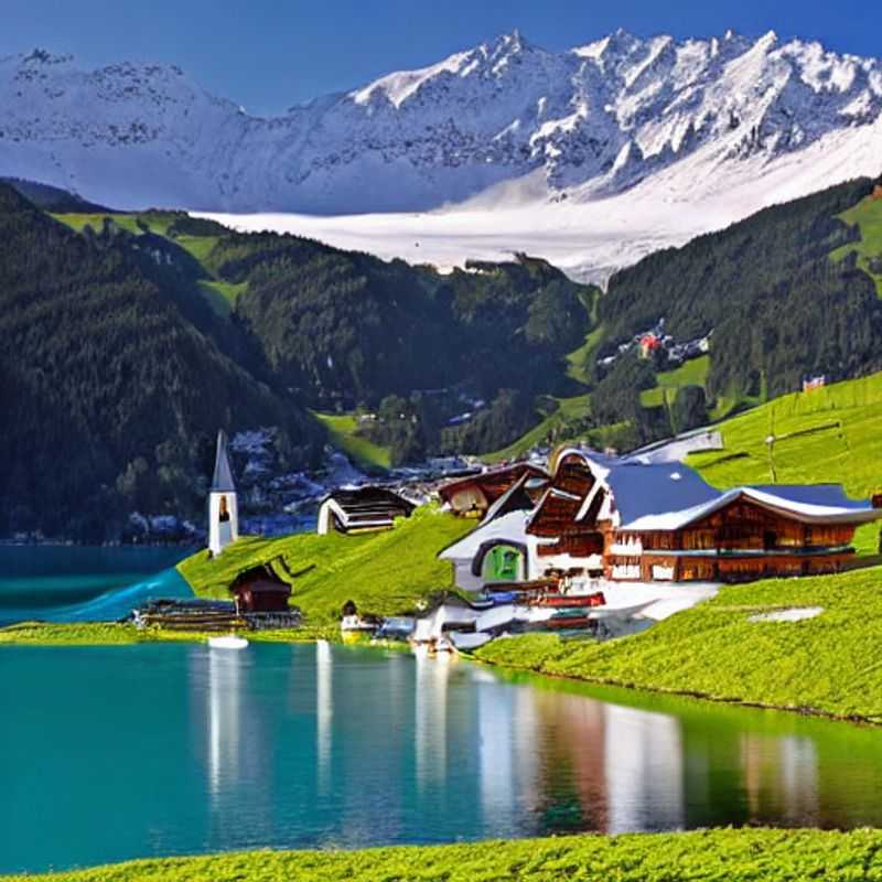 Des skieurs dévalant les pistes ensoleillées de Sölden, Autriche, profitant pleinement des joies du ski de printemps et des paysages alpins spectaculaires lors des vacances de Pâques.