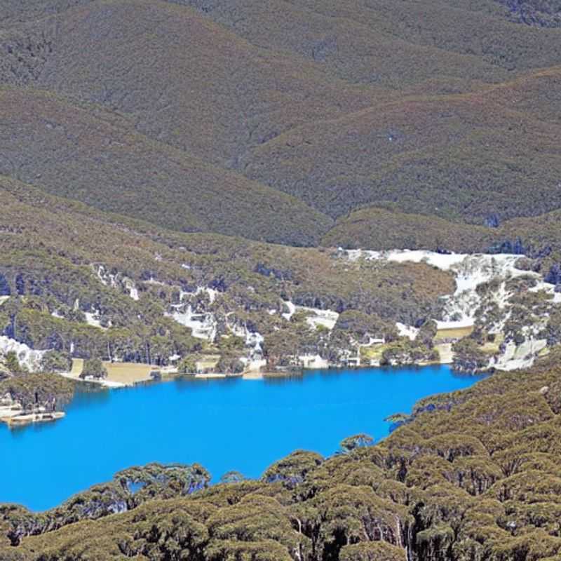Casal aproveitando a primavera em Thredbo, Austrália: trilhas floridas, ar puro e a promessa de aventura na montanha! (Couple enjoying spring in Thredbo, Australia: flowery trails, fresh air and the promise of mountain adventure!)