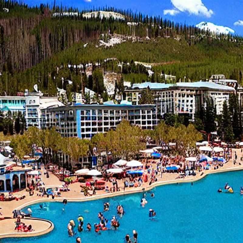Deux skieurs dévalent les pentes ensoleillées de Vail Mountain Resort, profitant du ciel bleu et des conditions parfaites lors de leur escapade de vacances de printemps.