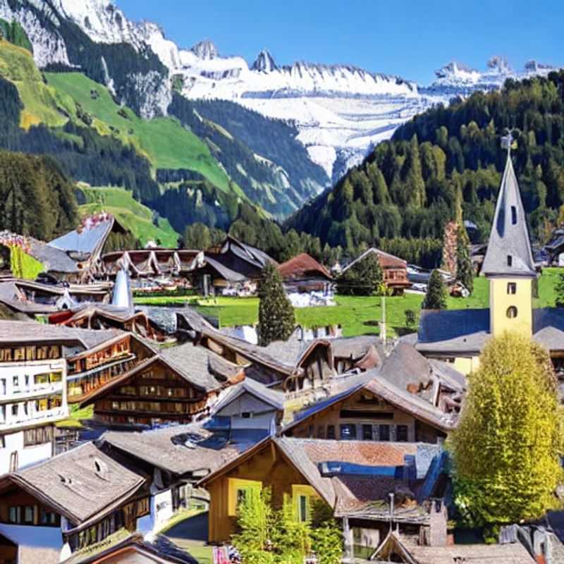 Spring blooms paint the alpine slopes of Villars-sur-Ollon, Switzerland, a vibrant backdrop for spring break adventures - think hiking trails, breathtaking views, and fresh mountain air!