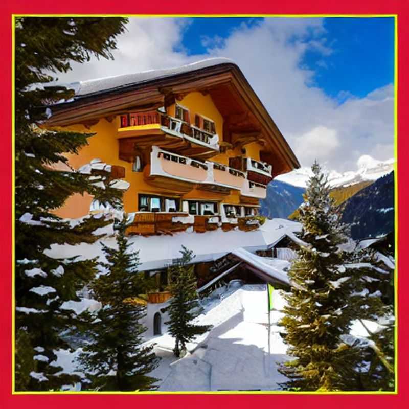 Casais e famílias aproveitando o sol da primavera em Davos Klosters, com picos nevados e chalés charmosos criando o cenário perfeito para umas férias inesquecíveis na Suíça.