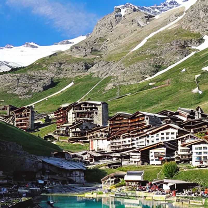 Deux skieurs dévalant les pentes ensoleillées de Val d'Isère pendant les vacances de printemps, une escapade alpine inoubliable.