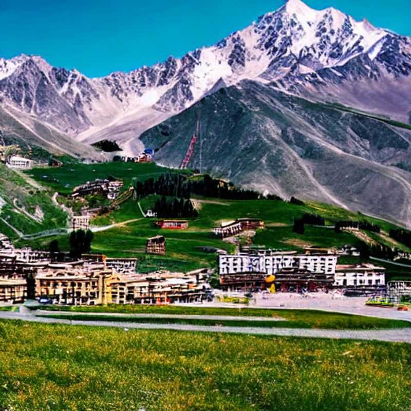 Dos esquiadores disfrutando de las magníficas pistas de esquí en Sestriere, Italia, un destino perfecto para unas vacaciones de primavera llenas de aventura y diversión en la nieve.