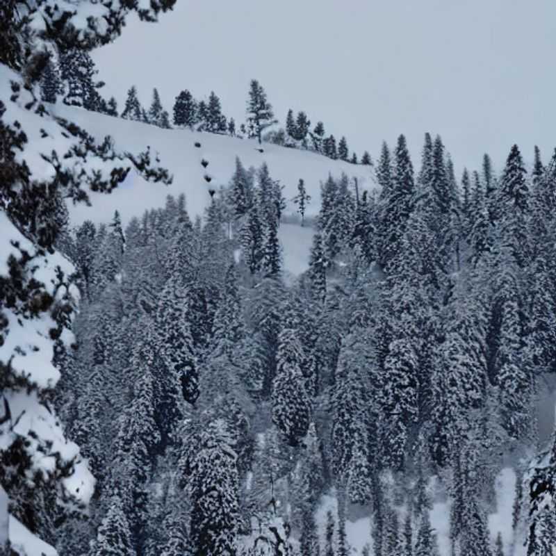 Casal curtindo o sol da primavera em Squaw Valley, Califórnia, com as montanhas ainda cobertas de neve ao fundo - a combinação perfeita para um spring break inesquecível!