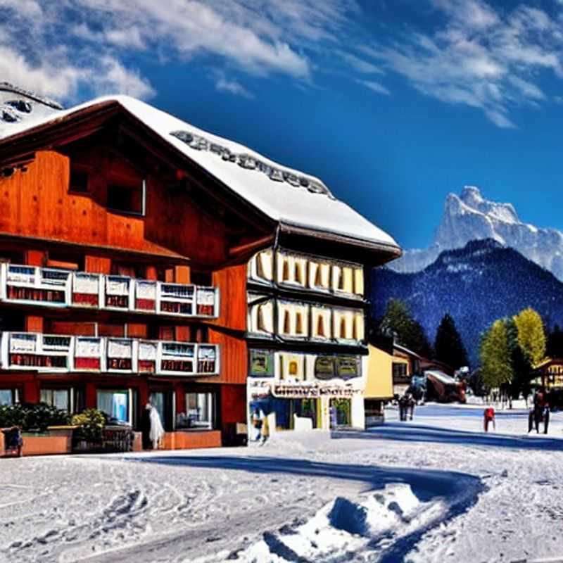 Deux couples profitant de la magnifique vue sur les montagnes enneigées de Garmisch-Partenkirchen, Allemagne, lors de leur escapade de printemps.