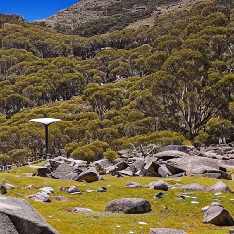 Deux amis dévalant les pistes de Thredbo, Australie, sous le soleil printanier, savourant chaque instant de leurs vacances de printemps. (Two friends hitting the slopes in Thredbo, Australia, under the spring sun, savoring every moment of their spring break.)