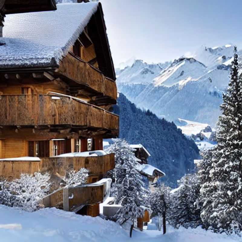 Casais brindando com chocolate quente com vista para os picos alpinos cobertos de neve em Verbier, Suíça, aproveitando ao máximo as atividades de primavera durante as férias.