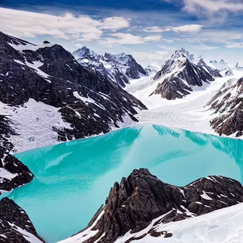 Vista deslumbrante do Glaciar Pitztal, Áustria, com esquiadores aproveitando o sol da primavera durante o recesso escolar.