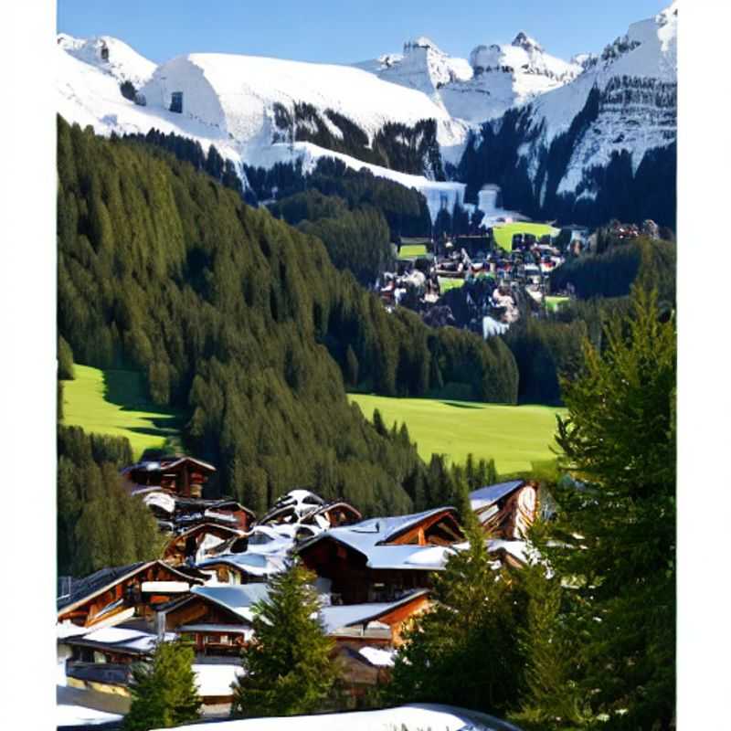 Lush, green slopes of Villars-sur-Ollon bathed in spring sunlight, a perfect backdrop for your unforgettable Swiss spring break adventure.