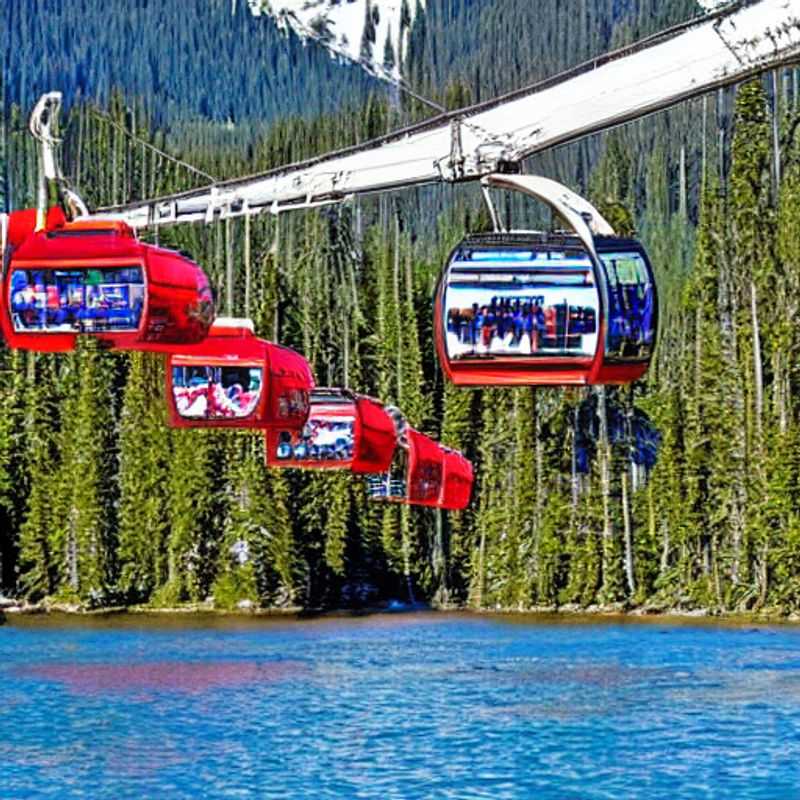 Dos amigos disfrutando de las impresionantes vistas de Whistler Blackcomb, Canadá, durante sus vacaciones de primavera llenas de aventura en la nieve.