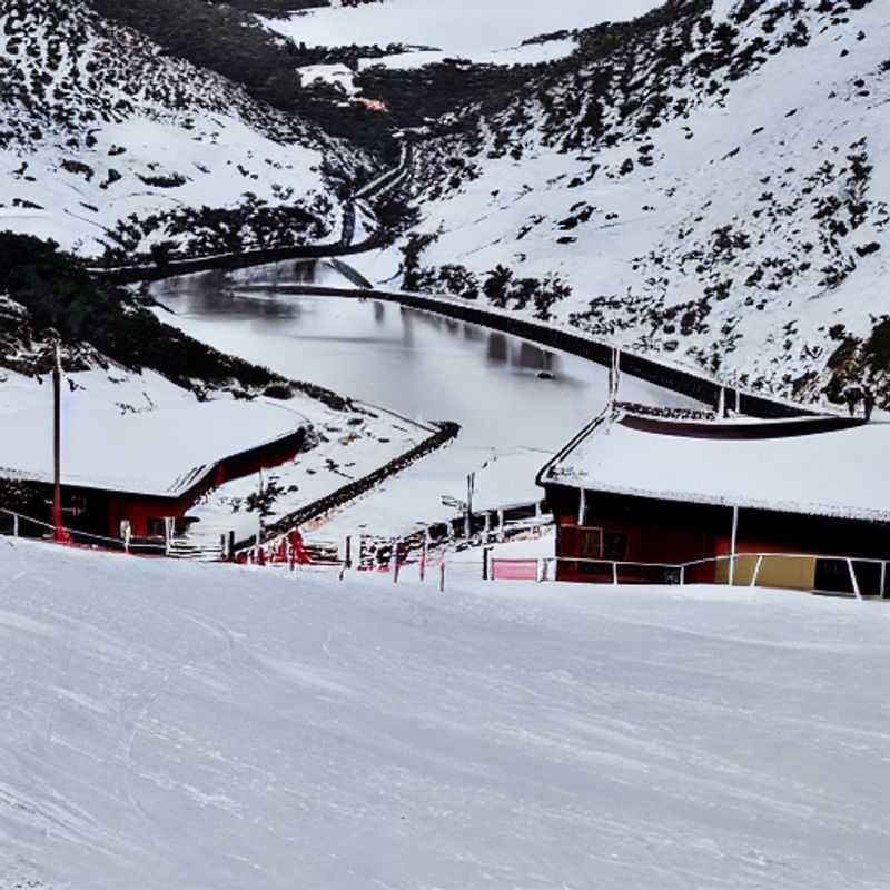 Casal aproveitando a vista exuberante das montanhas cobertas de flores silvestres em Falls Creek, Austrália, durante as férias de primavera: um paraíso alpino vibrante e cheio de cor.