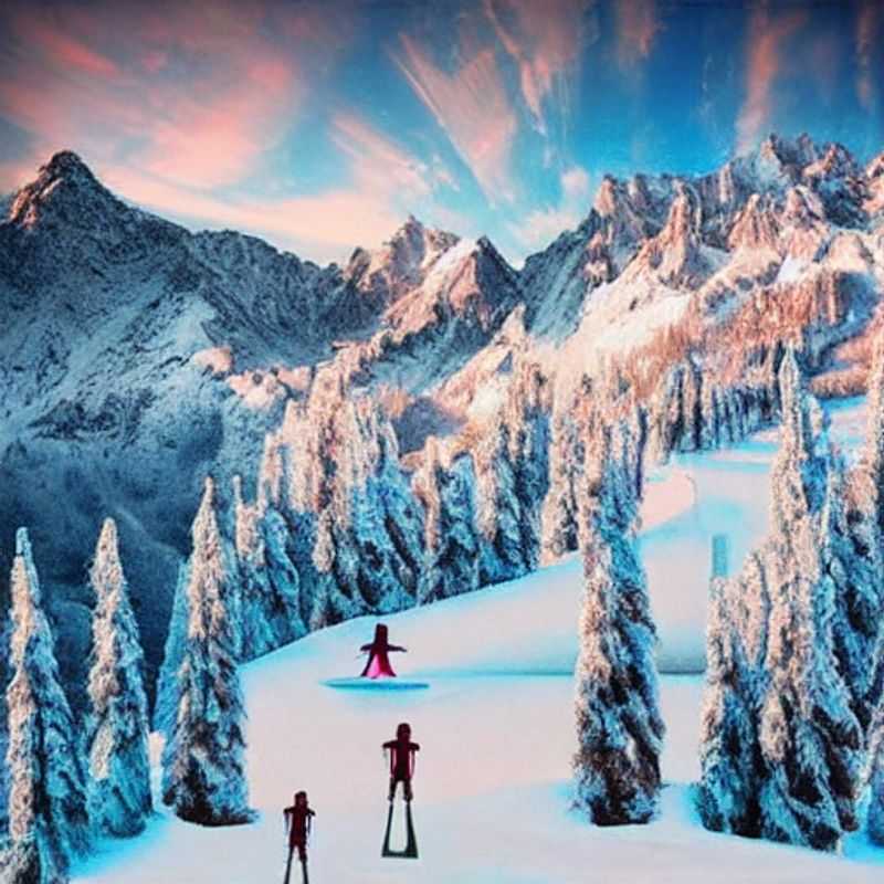 Quatre amis profitant des pistes enneigées et du splendide paysage de St. Anton am Arlberg, Autriche, lors des vacances de printemps.