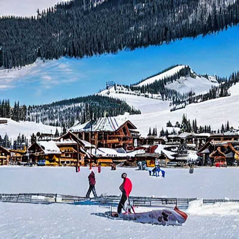 Dois amigos explorando a beleza deslumbrante de Sunshine Village, no Canadá, durante as férias da primavera.