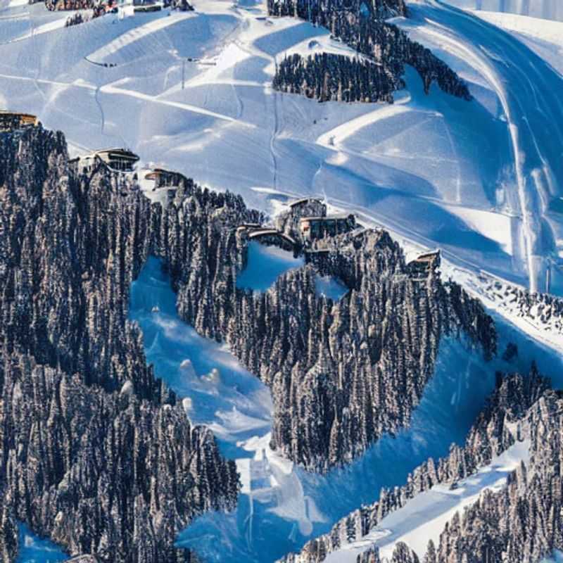 Spring skiers carving down the slopes of Les Arcs, France, enjoying the sunshine and fresh powder during an unforgettable spring break adventure.