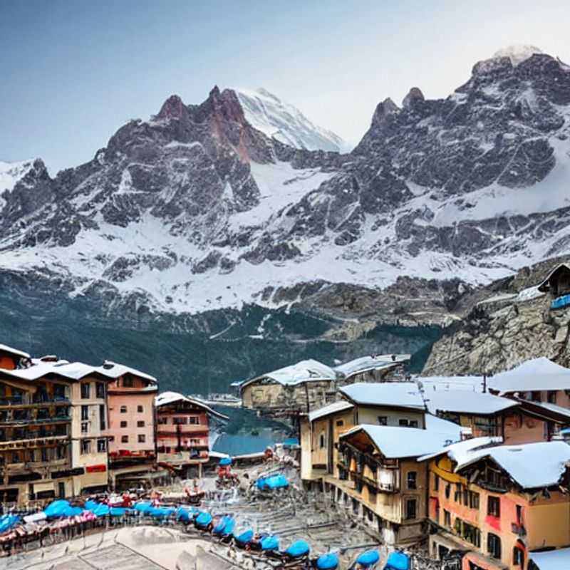 Casais aproveitando o sol da primavera nas encostas nevadas de Cervinia, Itália, durante as férias da primavera. A aventura alpina perfeita! (Couples enjoying the spring sunshine on the snowy slopes of Cervinia, Italy, during spring break. The perfect alpine adventure!)