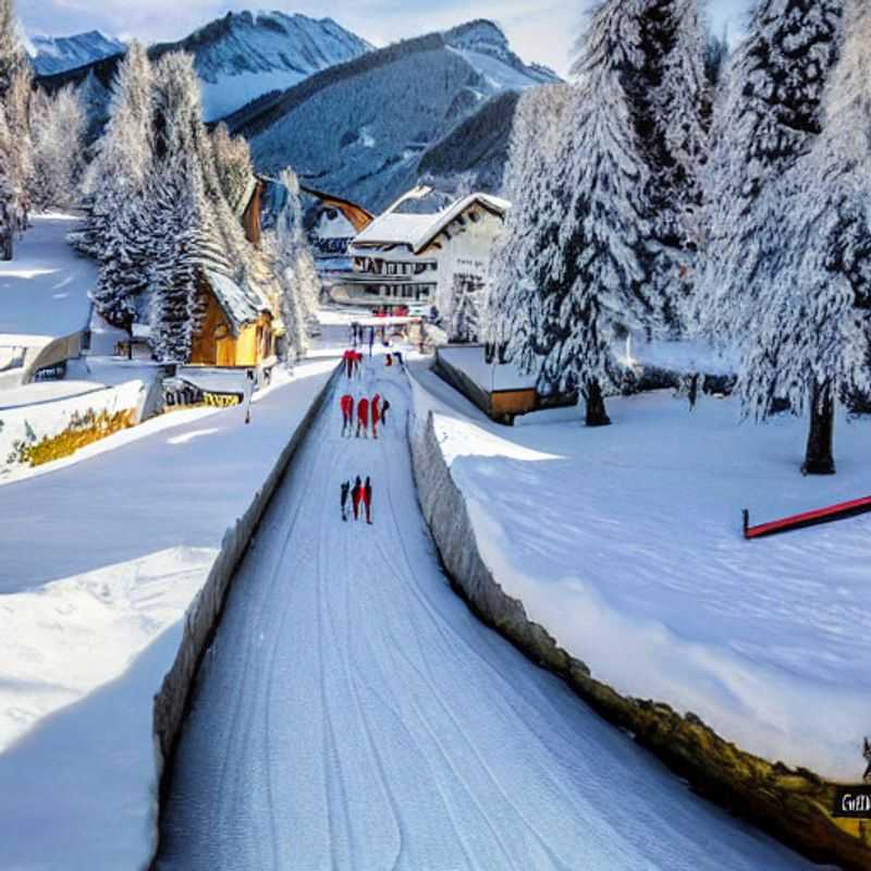Spring break bliss in Solden, Austria! Skiers and snowboarders carving down sun-drenched slopes, showcasing the vibrant energy of this Alpine paradise.