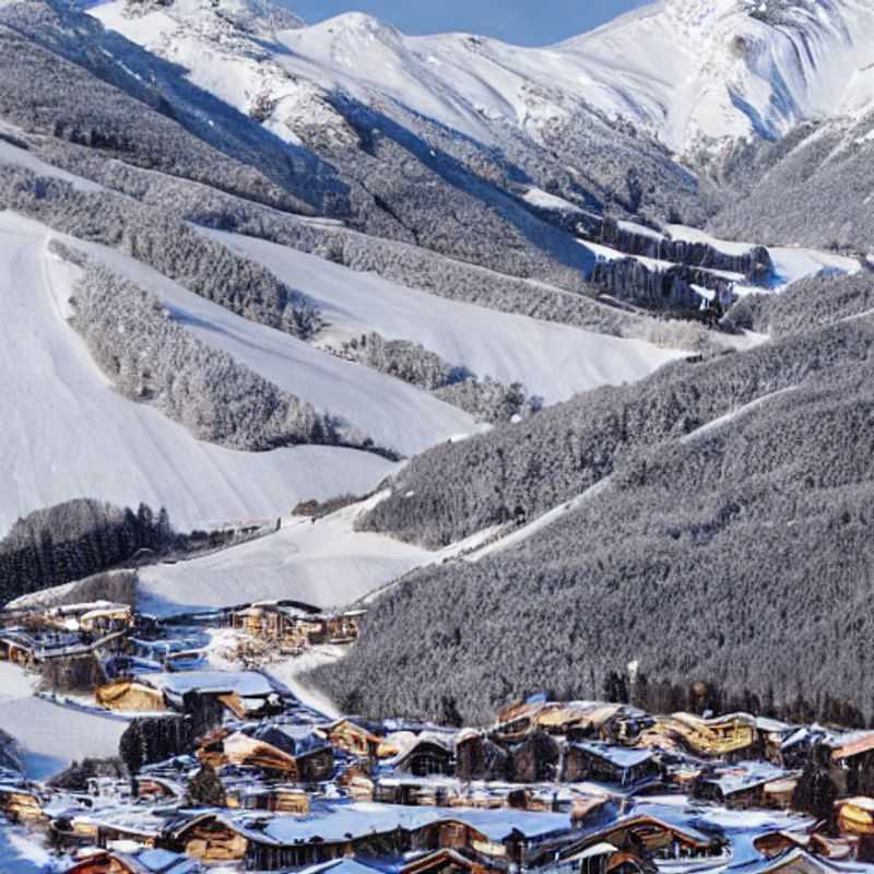Casais desfrutando do sol da primavera e das montanhas cobertas de neve em Serre Chevalier, França, durante as férias da primavera, um paraíso de aventura e relaxamento.