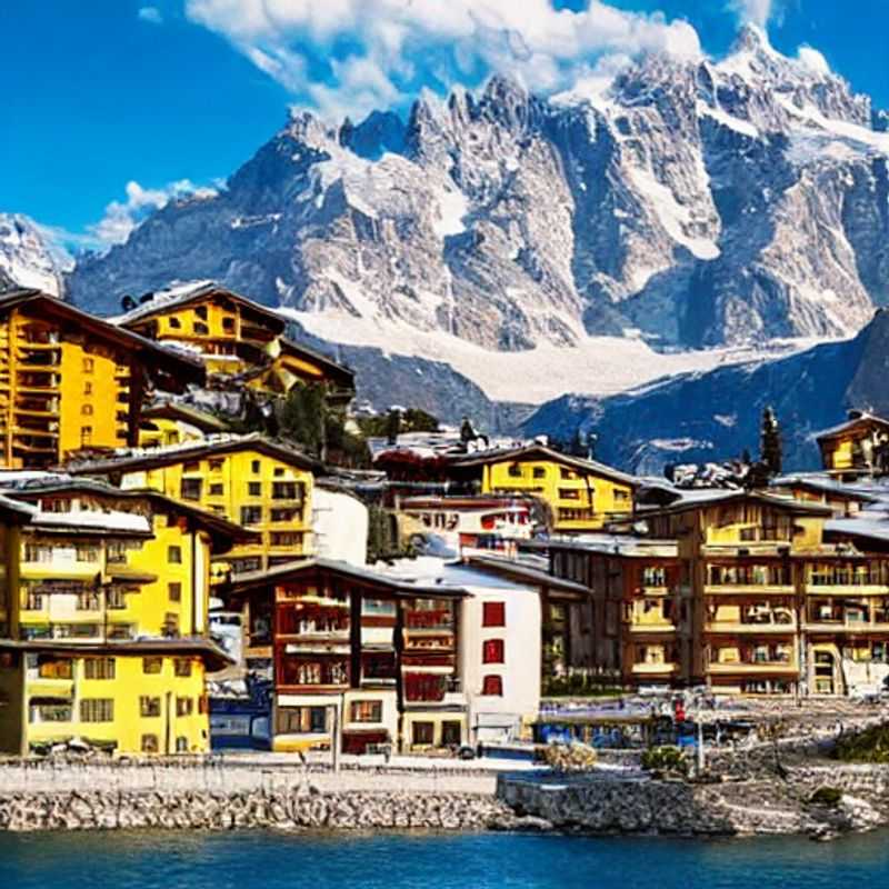 Casais aproveitando o sol da primavera nas encostas nevadas de Cervinia, Itália, com o majestoso Matterhorn ao fundo - pura alegria em uma escapada de spring break nos Alpes!