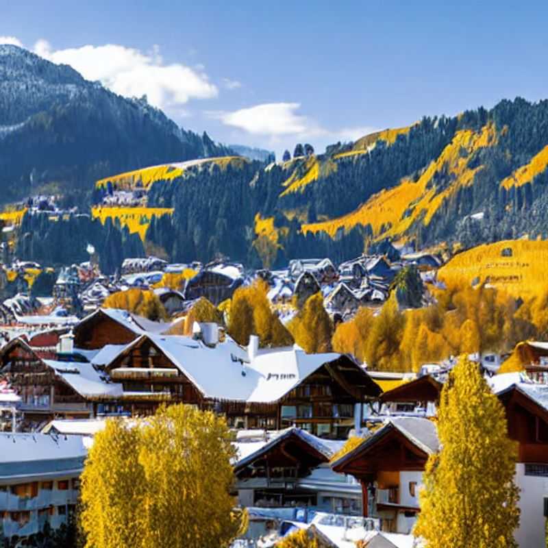 Deux enfants riant en dévalant une pente verdoyante à Kitzbühel, Autriche, profitant pleinement des joies printanières durant les vacances scolaires. (Two children laughing as they descend a verdant slope in Kitzbühel, Austria, fully enjoying the joys of spring break.)