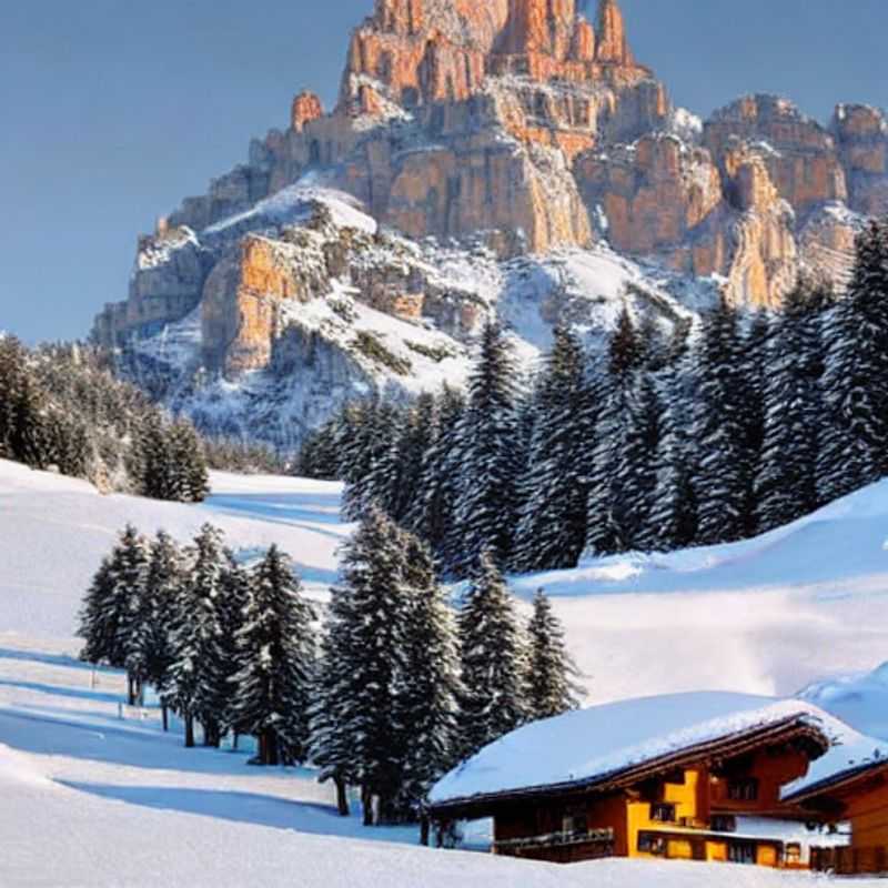 Casais curtindo o sol da primavera nas Dolomitas de Val Gardena, Itália, com picos nevados e campos verdejantes criando um cenário alpino perfeito para as férias da Páscoa.