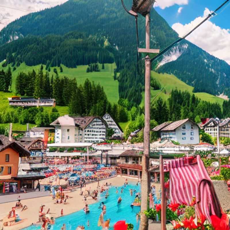 Des vacanciers profitant du soleil printanier à Schladming, en Autriche, avec en toile de fond les montagnes verdoyantes, un aperçu des activités proposées pendant les vacances de printemps.