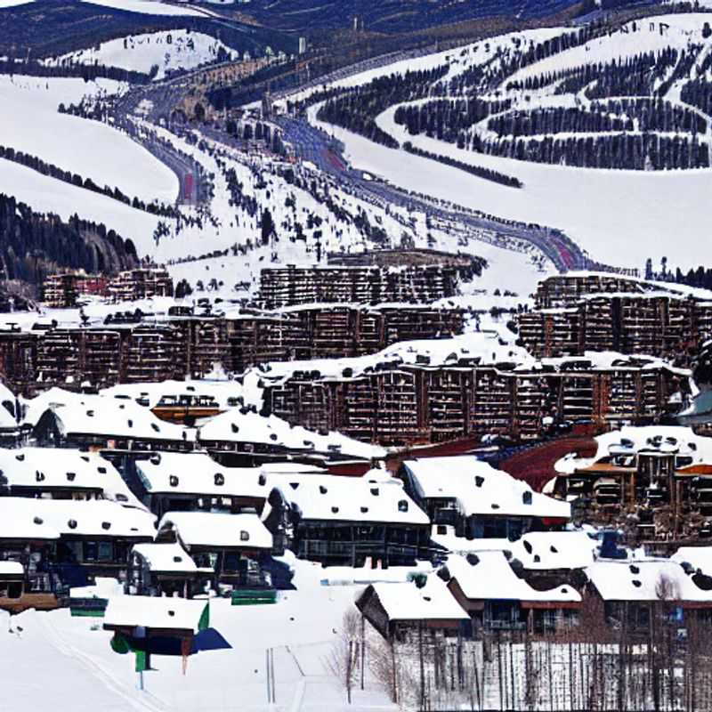 Spring break fun at Park City Mountain Resort: skiers and snowboarders enjoying the sunny slopes amidst the stunning Utah scenery.