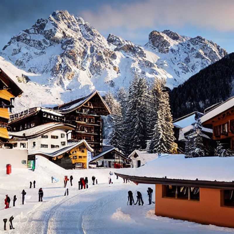 Des skieurs dévalent les pentes ensoleillées de St. Anton am Arlberg pendant les vacances de printemps, profitant des pistes immaculées et des vues imprenables. L'aventure printanière vous attend !