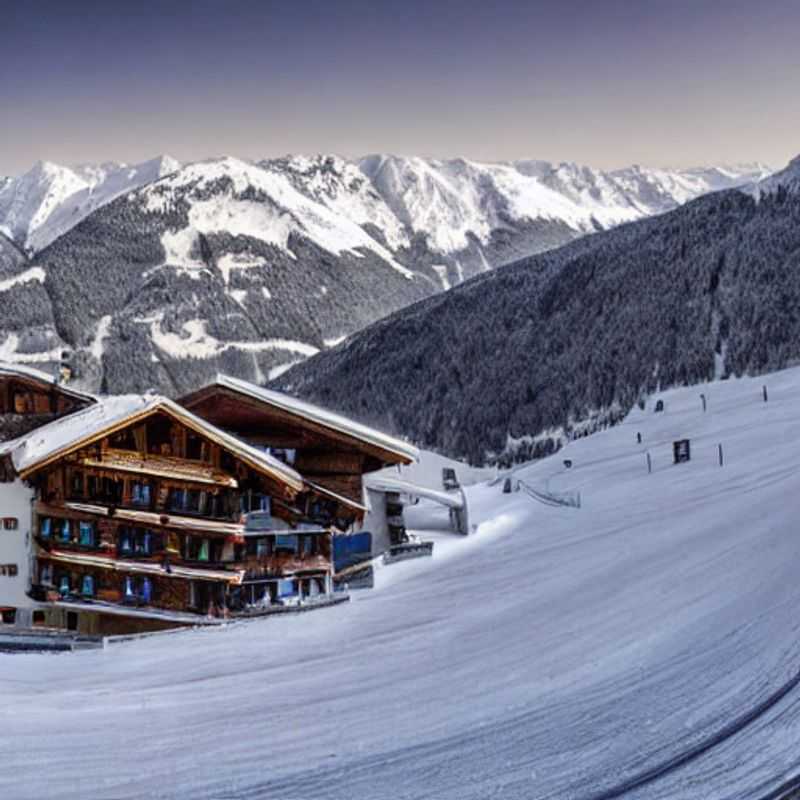 Spring skiing bliss in Axamer Lizum! Capture the perfect alpine getaway with a panoramic view of the sun-drenched slopes and blooming meadows, showcasing the best of Austrian spring break adventures.
