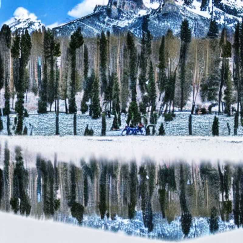 Casais curtindo a beleza selvagem de Jackson Hole, EUA, com as montanhas ainda cobertas de neve, durante suas férias de primavera repletas de aventura.