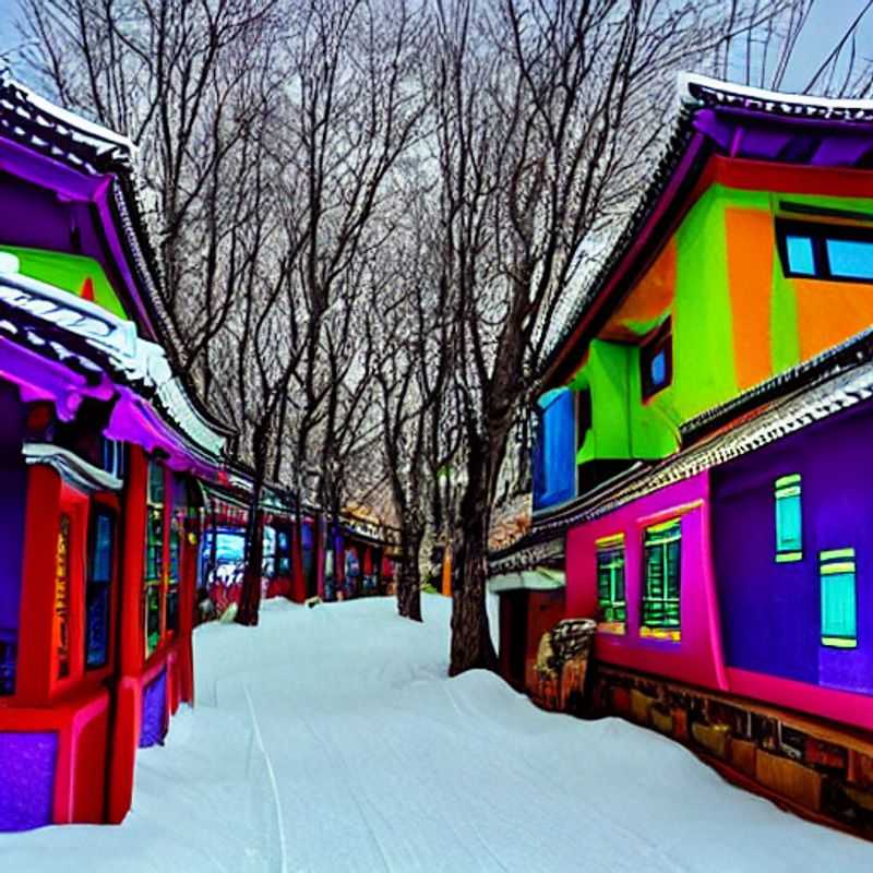 Spring break bliss! Skiers and snowboarders carving through the vibrant green slopes of Yongpyong, South Korea, a surprising and thrilling destination for your holiday escape.