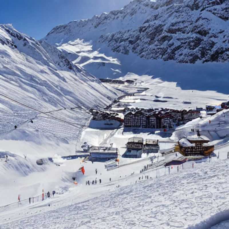 Sun-drenched slopes and panoramic views: Spring Break revelers conquering the Austrian Alps in Obergurgl, a high-altitude haven for unforgettable adventures.