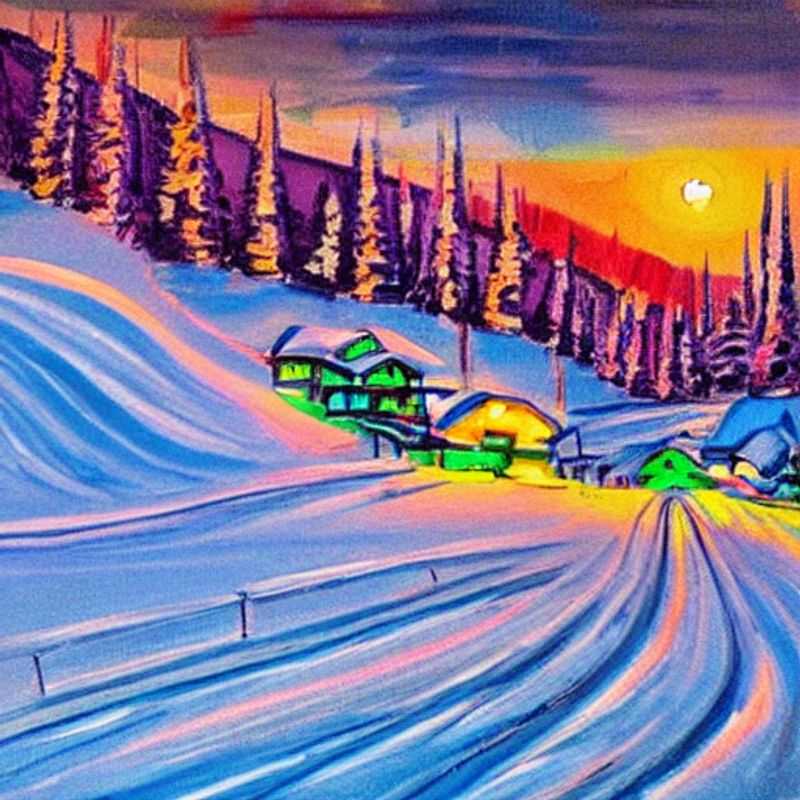 Duas pessoas esquiando em Sunshine Village, no Canadá, com a neve brilhante e o sol da primavera, aproveitando ao máximo as férias da primavera!