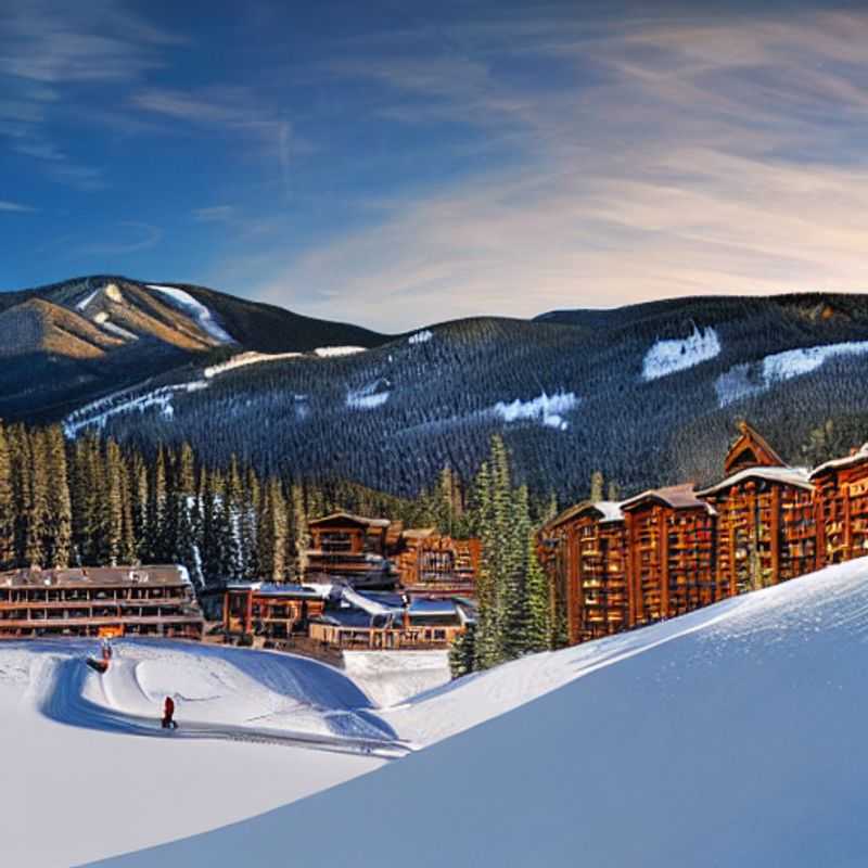 Deux jeunes skieurs dévalant les pentes ensoleillées de Vail Mountain Resort pendant le Spring Break, profitant de la poudreuse printanière et des paysages époustouflants du Colorado.