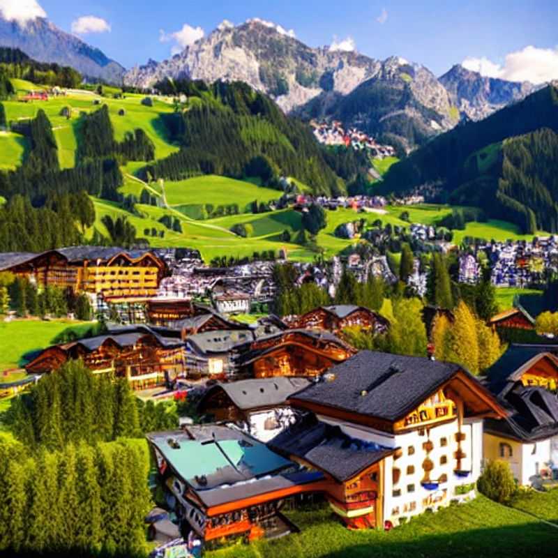 Deux couples profitant de la beauté pittoresque de Kitzbühel, en Autriche, pendant leur escapade de printemps, avec ses charmantes ruelles et son panorama alpin impressionnant.