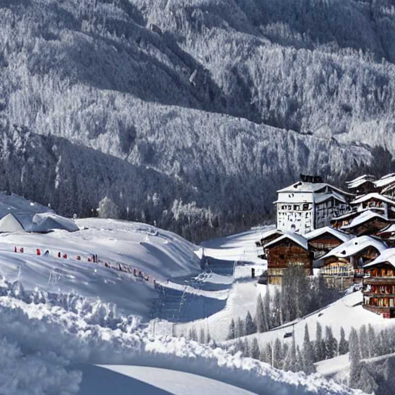 Casal aproveitando a vista alpina exuberante de Schladming, Áustria, em pleno esplendor da primavera, durante as férias da primavera.