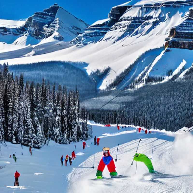 Sun-drenched slopes of Lake Louise Ski Resort beckon during spring break, offering exhilarating skiing and snowboarding amidst breathtaking Canadian Rockies scenery.