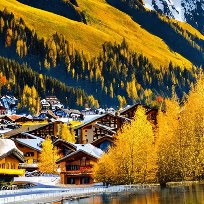 Casais aproveitando a vista deslumbrante de Lech Zürs am Arlberg na primavera, com montanhas cobertas de neve contrastando com o verde vibrante, prometendo aventuras inesquecíveis durante as férias da primavera.