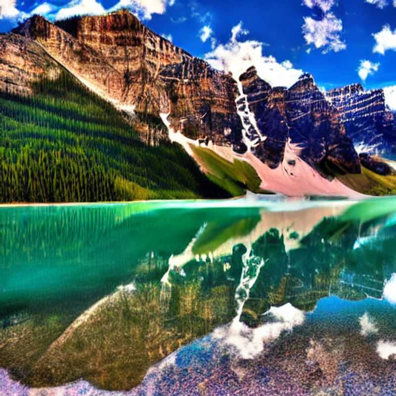 Casal aproveitando a vista deslumbrante do Lago Louise em Banff, Canadá, com as montanhas ainda cobertas de neve e o lago começando a degelar, uma experiência inesquecível durante o spring break.