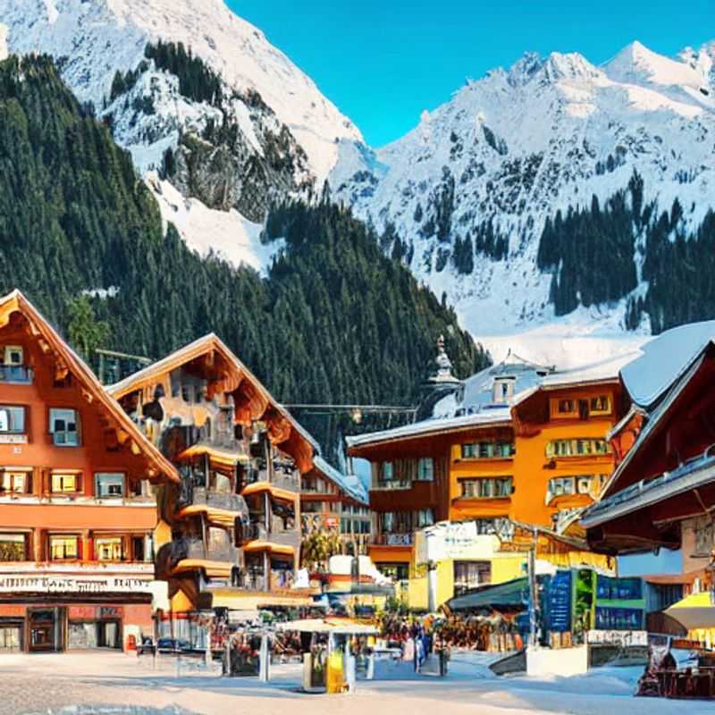 Deux skieurs dévalant les pentes ensoleillées de St. Anton am Arlberg, en Autriche, profitant pleinement des joies du ski de printemps pendant les vacances.