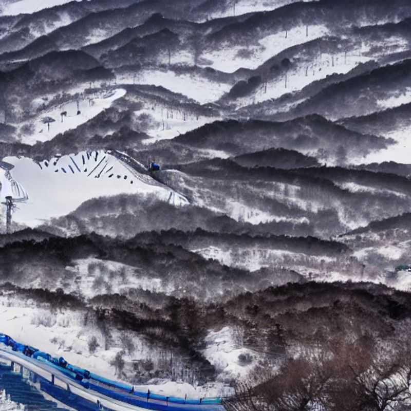 Spring break adventures await! A vibrant view of Yongpyong, South Korea, showcasing the blooming landscapes and suggesting outdoor fun for families and friends this spring break season.